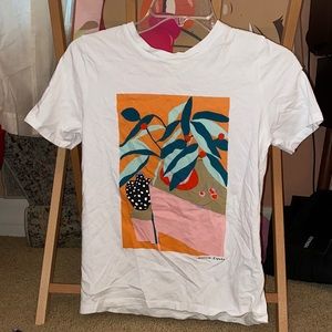 Fit Graphic t-shirt with plants illustration